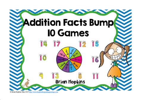 Addition Facts Bump Fluency Addition Facts Basic Facts Fun Education