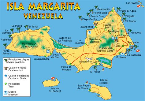 Mapas De Isla Margarita Viajar A Islas