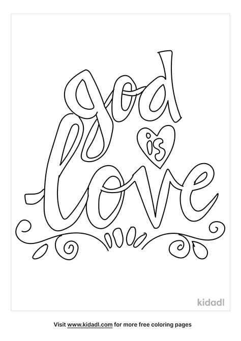 Free God Is Love Coloring Page Coloring Page Printables Kidadl