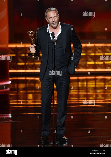 Actor Kevin Costner Receives The Emmy Award For Outstanding Lead Actor In A Miniseries Or A