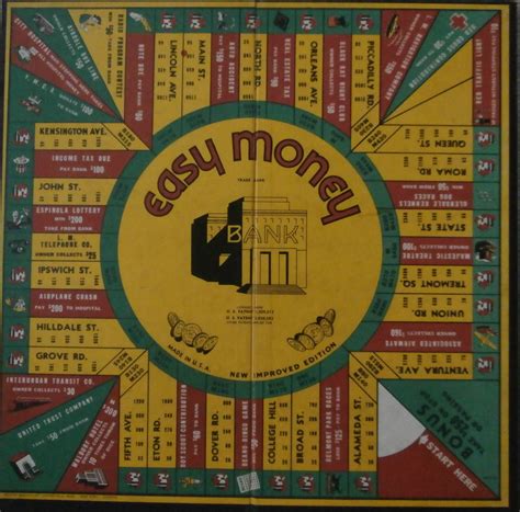 Vintage 1936 Easy Money Board Game All About Fun And Games