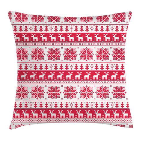 Nordic Throw Pillow Cushion Cover Christmas Pattern With Artistic