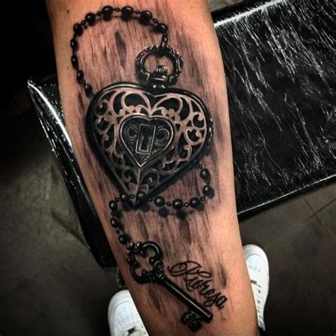 Amazing Heart Lock Realistic Tattoo By Drew Apicture Best Tattoo