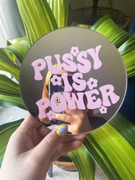 Pussy Is Power Mini Mirror By Printed Weird
