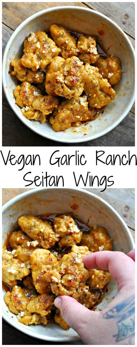 Mix together the dry ingredients for the seitan in a large bowl. Vegan Garlic Ranch Seitan Wings | Recipe in 2020 | Side ...