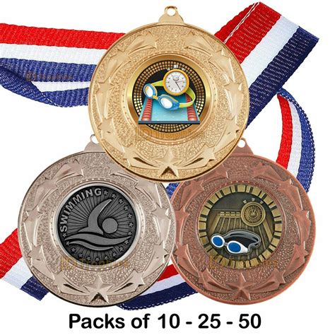 Swimming Medal And Ribbon Packs Swimming Trophies