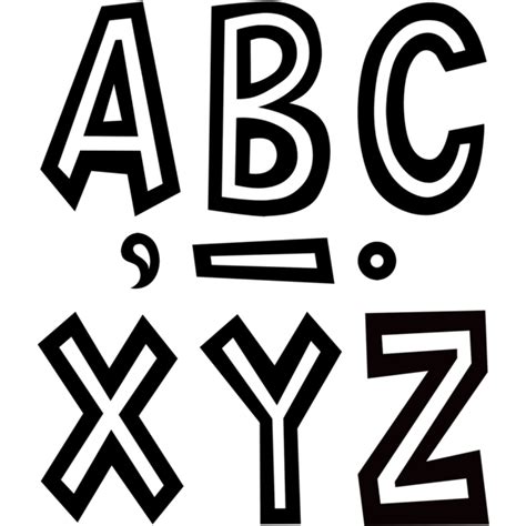 Black And White 7 Fun Font Letters Tcr70103 Teacher Created Resources