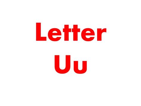 Letter Uu Ppt