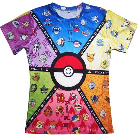 Funny Pokemon 3d T Shirt Pokeball Deathstar T Shirt Summer Style Casual