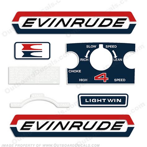 Evinrude 1970 4hp Decal Kit