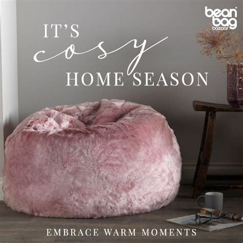 Bean bag chairs create additional seating where you need it most. ICON® Hacienda Faux Fur XL Bean Bag, Rose Dust Pink ...