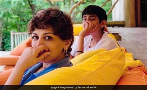 Sonali Bendre S Flashback Friday Post With Son Ranveer Is Just Too Cute