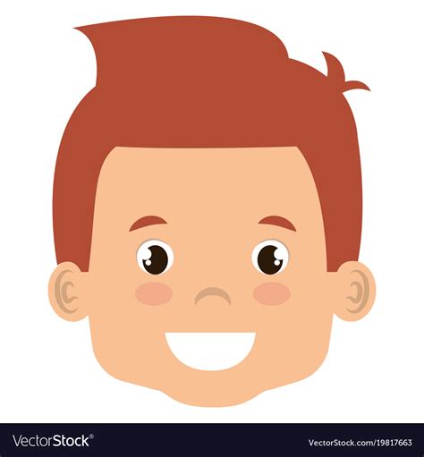 Cute And Little Boy Head Royalty Free Vector Image