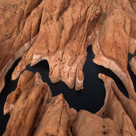 Earths Hieroglyphs Aerial Abstracts Series Forbidding Canyon Near