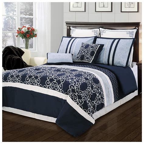 Superior Clarissa Embroidered And Pin Tucked 8 Piece Comforter Set