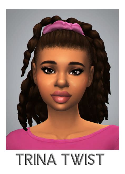 Trina Twist Maxis Match Scrunchie Hairstyles Sims 4 Cc Finds