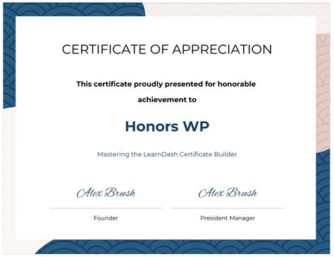 Honors Certificate 1101304 Honors Wp