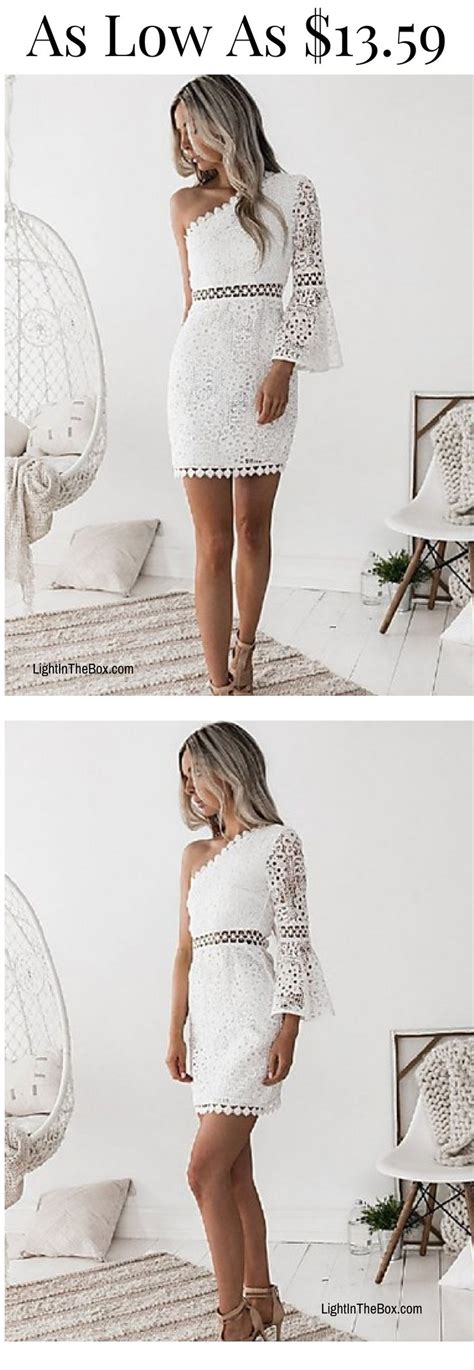 Sexy Romantic Off The Shoulder White Lace Mini Dress Wear It For Your Date With Him