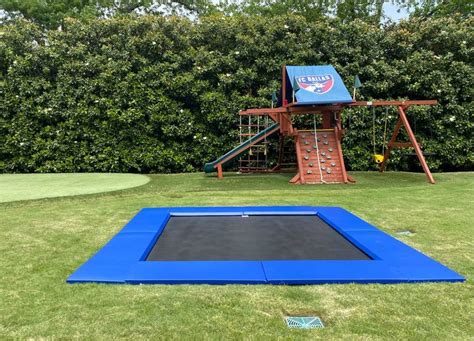 Pin On In Ground Trampolines For Beautiful Backyards