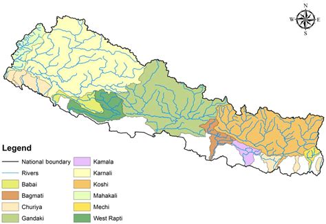 River Map Of Nepal