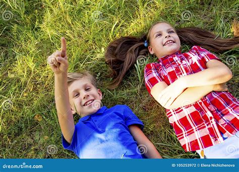 Kids Playing In A Park Stock Photo Image Of Grass Park 105253972