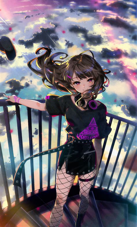 K Anime Girls Wallpapers For Mobile Anime Girl Sunset K Ultra Hd Mobile Wallpaper Artgrup