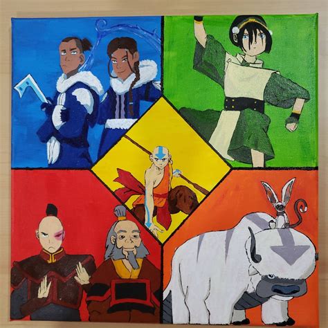 12x12 Avatar The Last Airbender Painting Etsy