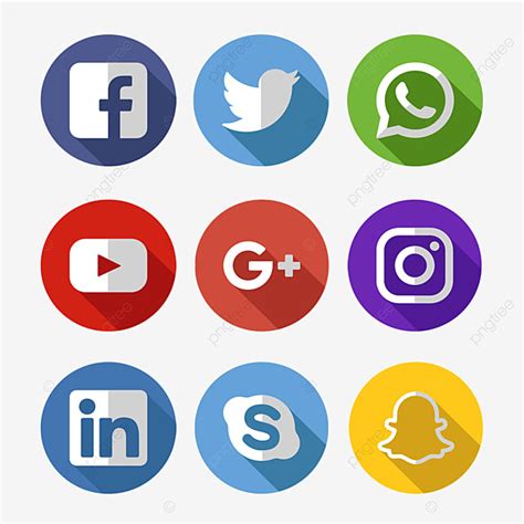 Iconos De Redes Sociales Png Imágenes Prediseñadas De Redes Sociales