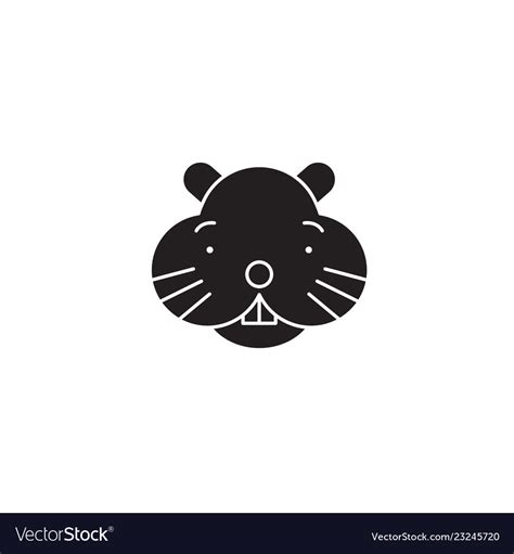 Other settings are already installed by default. Hamster head black concept icon hamster Royalty Free Vector