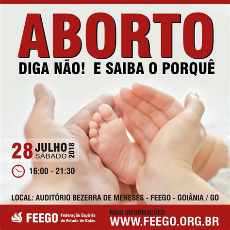 Aborto diga não Federação Espírita Brasileira