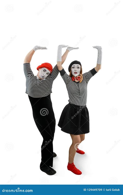 Portrait Of Mime Performers Stock Image Image Of Mimic Face 129449709