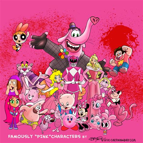 Pink Characters