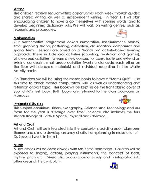 Newsletters Year 1 Stafford