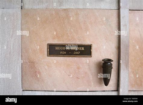 Hugh Hefner Grave In The Westwood Village Memorial Park In Los Angeles