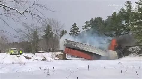 Snowmobile Fire Destroys Historic Bridge In Vermont Videos From The