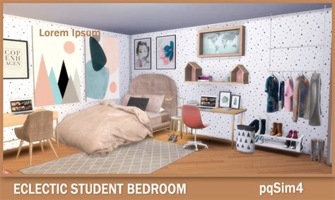 Eclectic Student Bedroom The Sims 4 Speed Build And Download