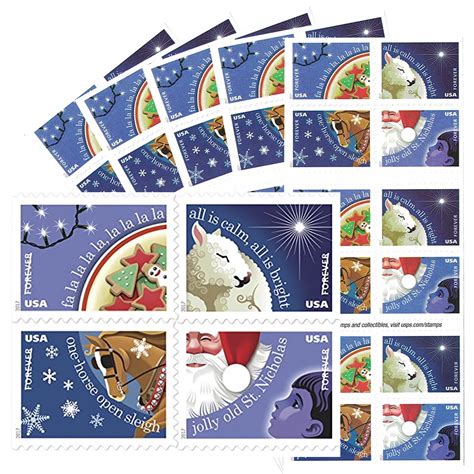 Christmas Carols 5 Books Of 20 Usps First Class Postage Stamps Holiday