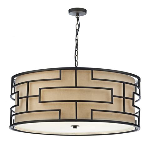Non electric easy to fit ceiling shades in lots of styles and colours. Dar Lighting Tumola 6 Light Ceiling Pendant In Matt Bronze ...