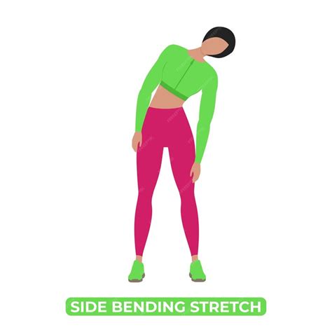 Premium Vector Vector Woman Doing Side Bending Stretch Spinal Lateral