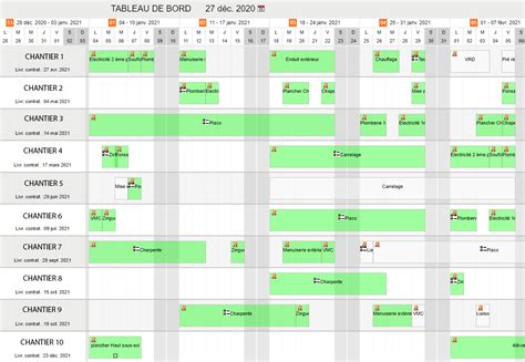 Exemple De Gestion De Planning Chantier Excel Planning Chantier My