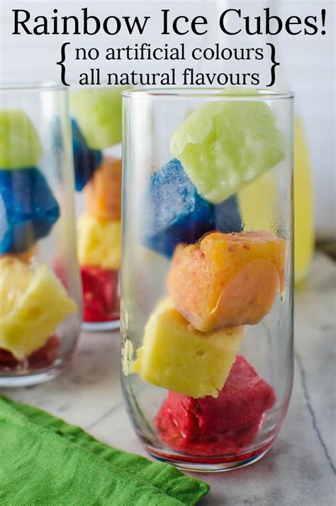 How To Make Rainbow Ice Cubes No Food Coloring The