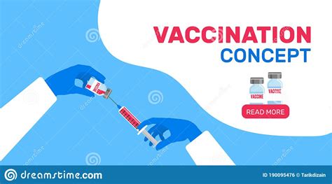 Coronavirus Covid 19 Vaccine Bottle And Syringe In Hand Wearing Rubber ...