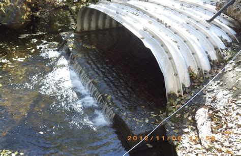 Example Of Culvert Outlet Apron With A Vertical Step At A Crossing Of