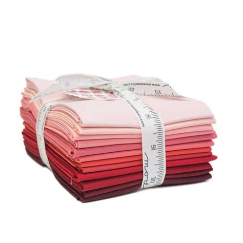 Moda Bella Solids Colors Red Fat Quarter Bundle Set 752106349025