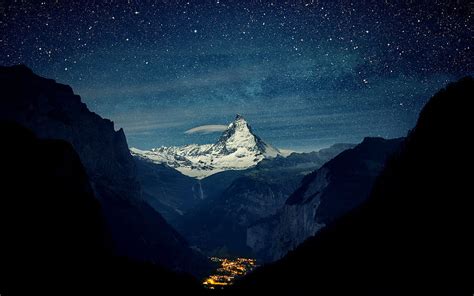 Swiss Alps At Night C Graphy Landscape Beautiful Switzerland