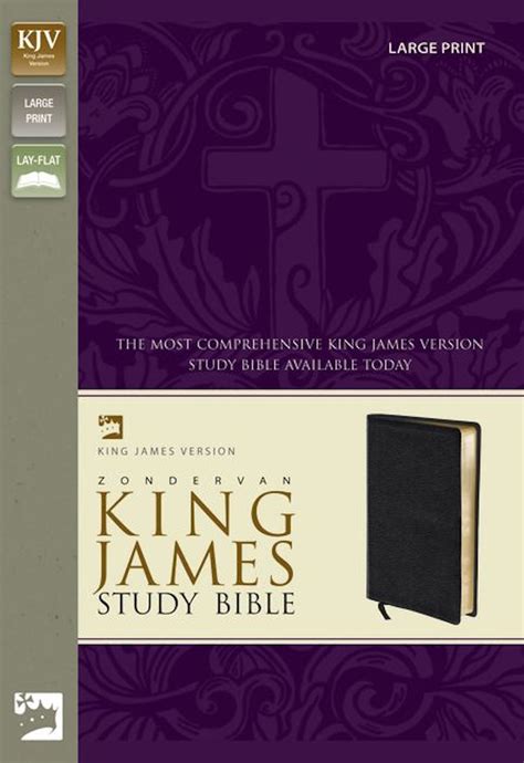 Kjv Zondervan Study Bible Large Print Bonded Leather Black