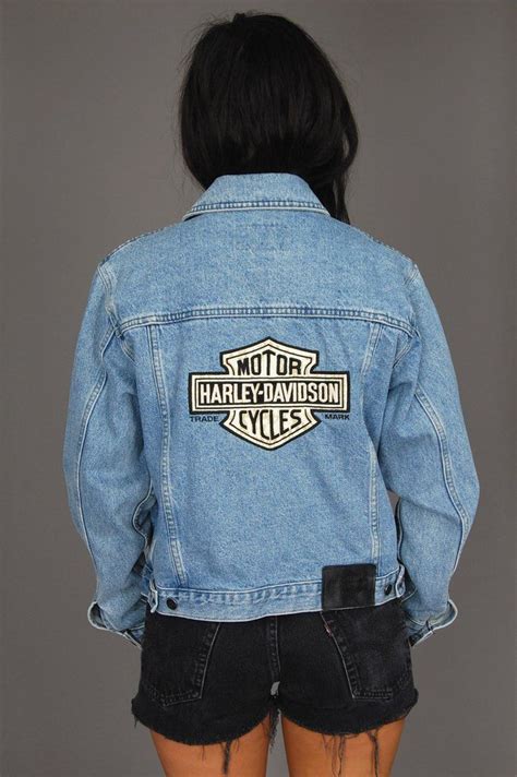 Size on tag or fits like size: Harley Davidson Patched Denim Jacket | m y s t y l e in ...