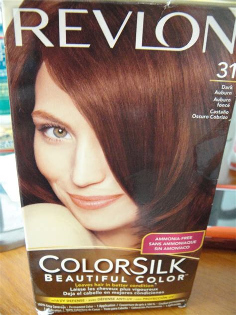 My naturally hair color was darker than any of the before pictures on the box so as expected i wouldn't get the results shown on the box. ItsMegaShow: Revlon Colorsilk Dark Auburn