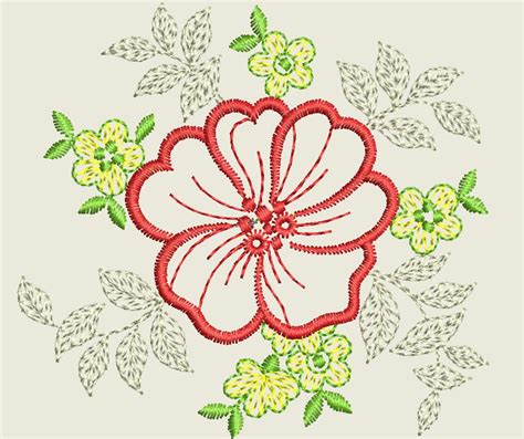 Free Machine Embroidery Flower Designs