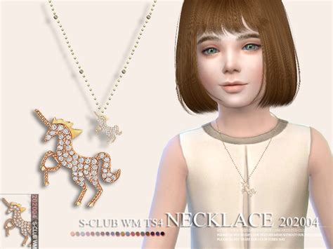 S Club Ts4 Wm Necklace 202004 Sims 4 Sims 4 Children Sims 4 Toddler
